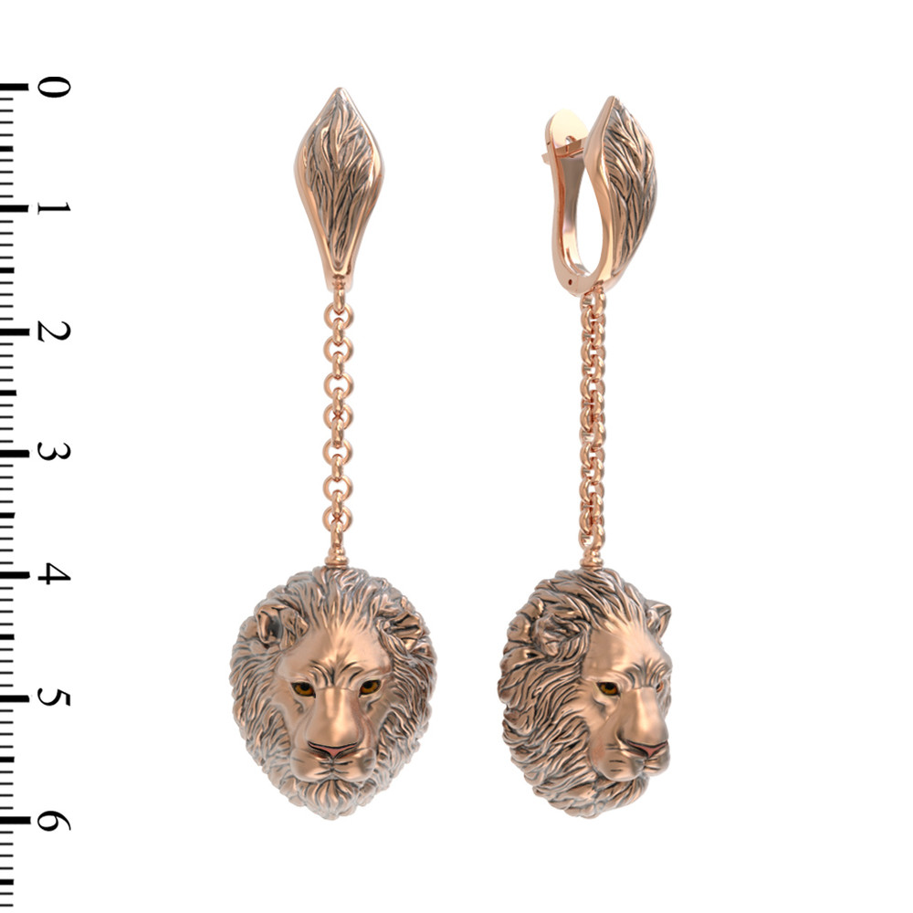 Серьги из золота c эмалью