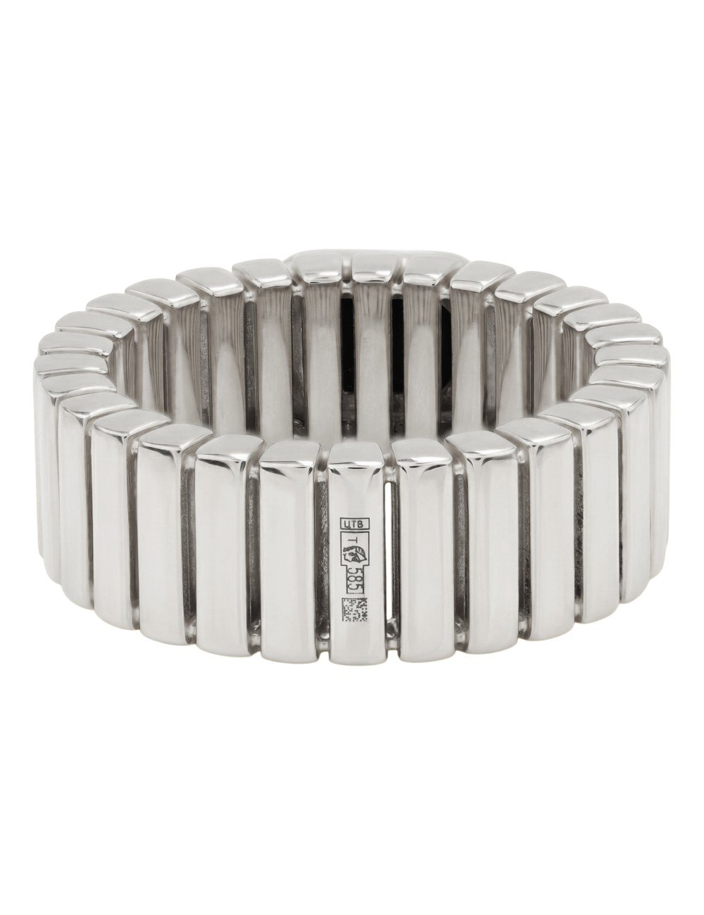 Кольцо из белого золота c ониксом