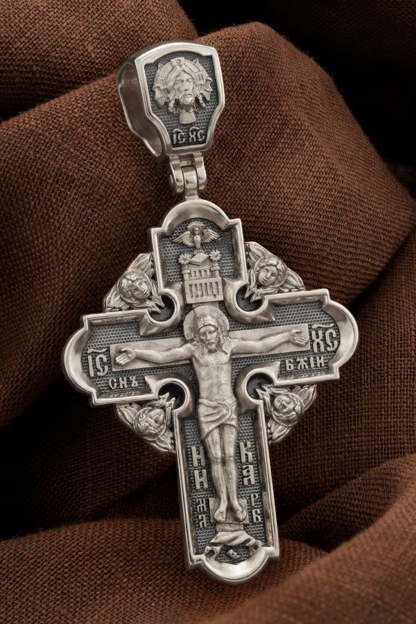 Крест из белого золота