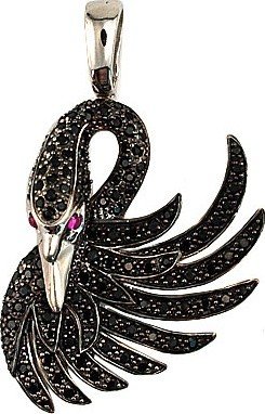 Подвеска из белого золота c фианитом