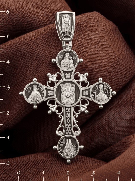 Крест из белого золота