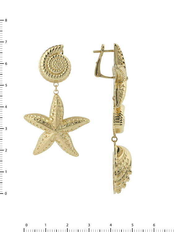 Серьги из лимонного золота