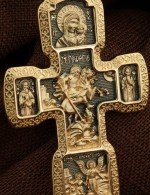Крест из лимонного золота 585 пробы
