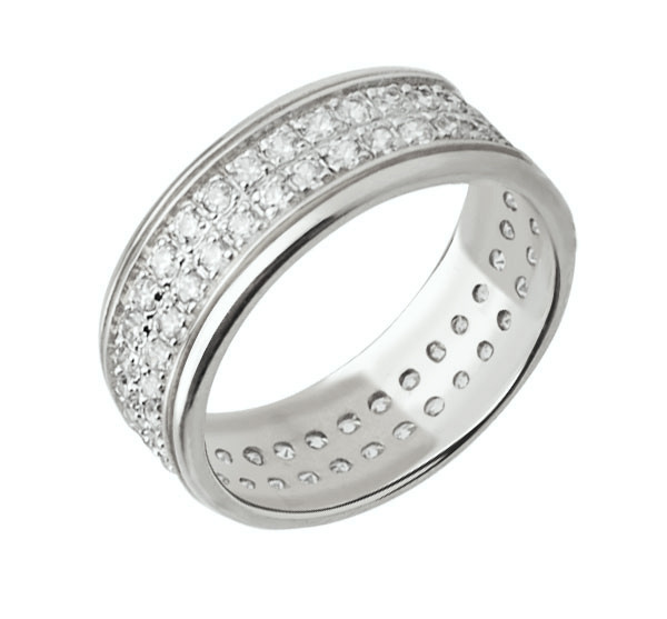 Кольцо из белого золота c фианитом