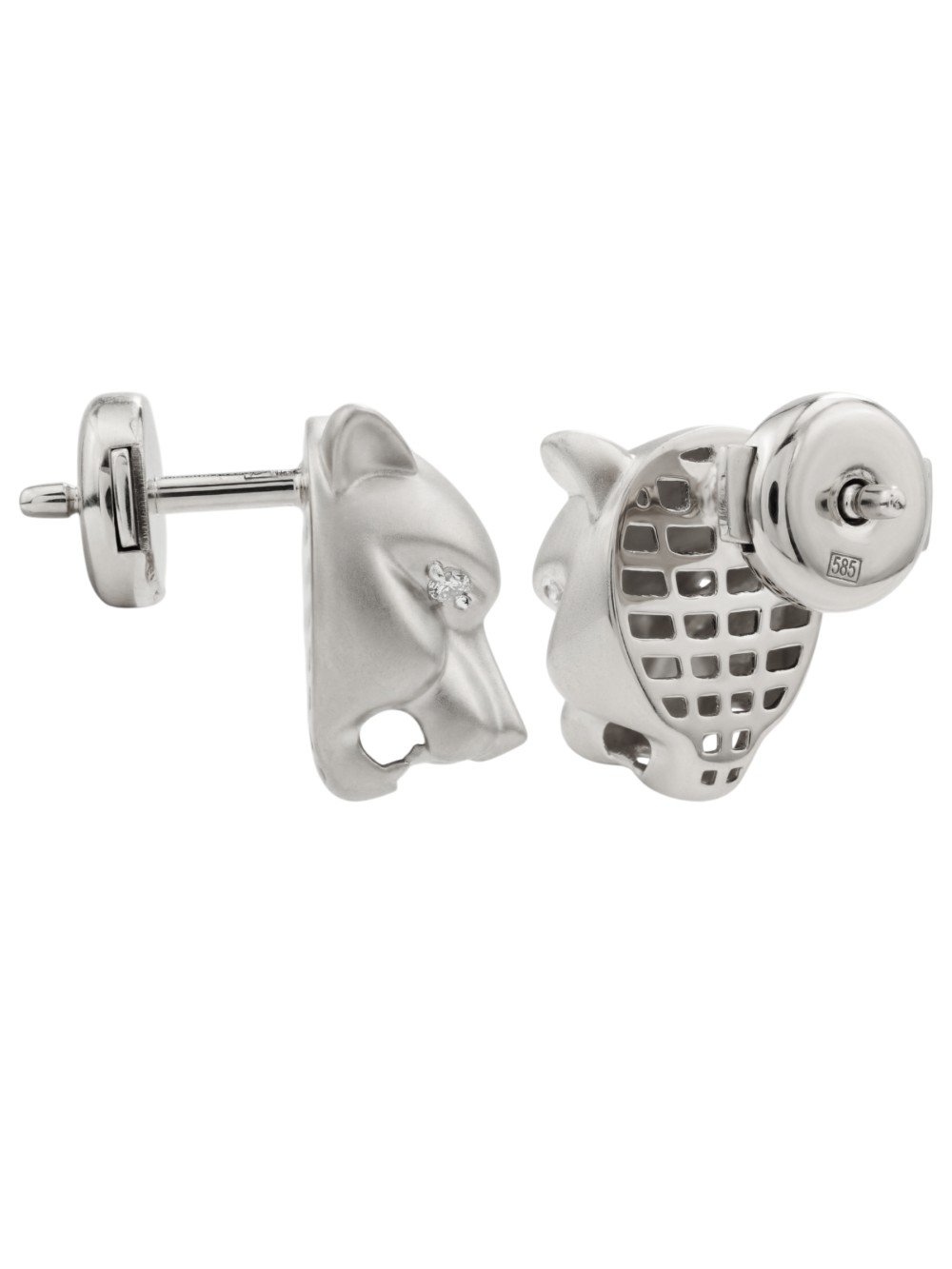 Серьги из белого золота c бриллиантами