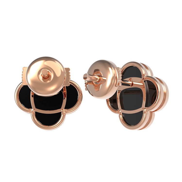 Серьги из золота c ониксом