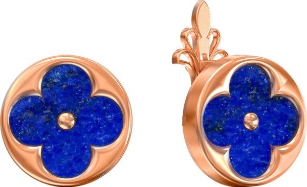 Серьги из золота c лазуритом