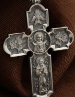 Крест из белого золота 585 пробы