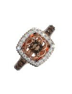 Кольцо из золота 585 пробы c бриллиантами