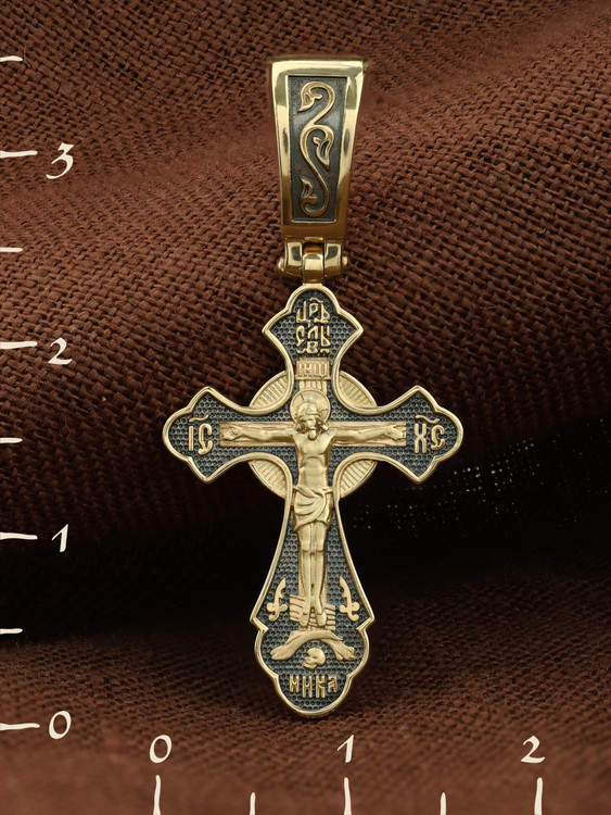 Крест из лимонного золота