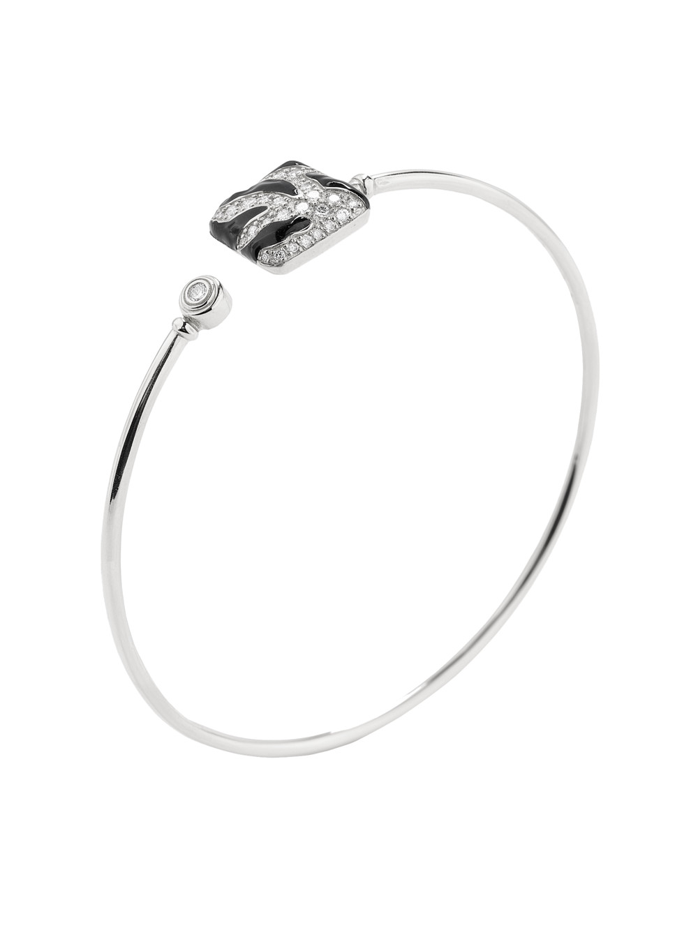 Браслет из белого золота c эмалью и бриллиантами