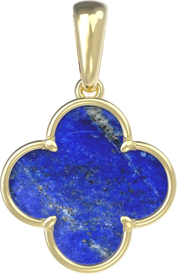 Подвеска из лимонного золота c лазуритом