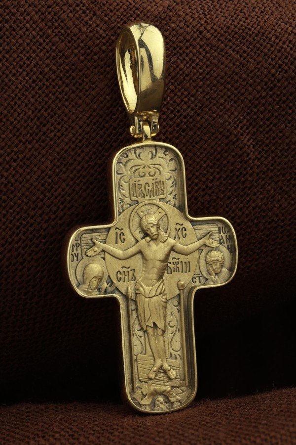 Крест из лимонного золота