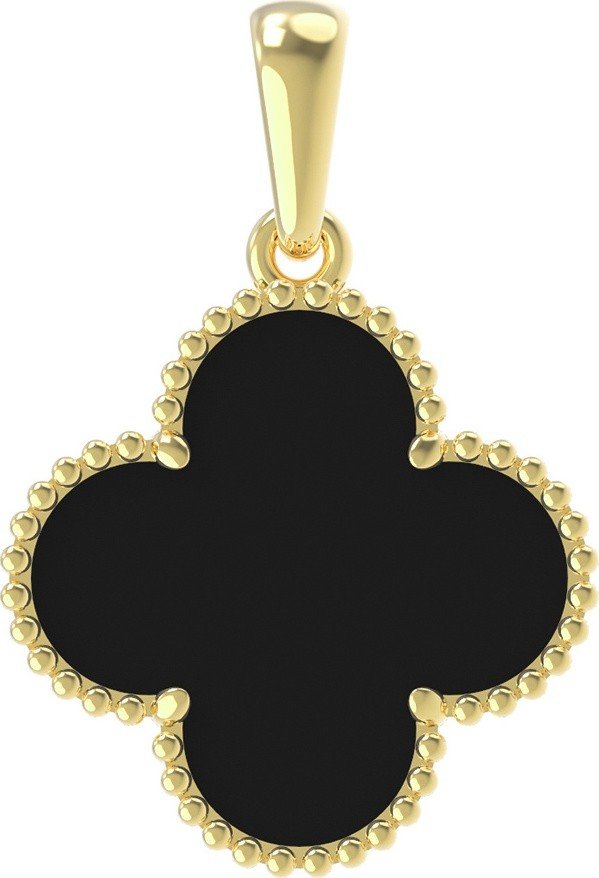 Подвеска из лимонного золота c ониксом