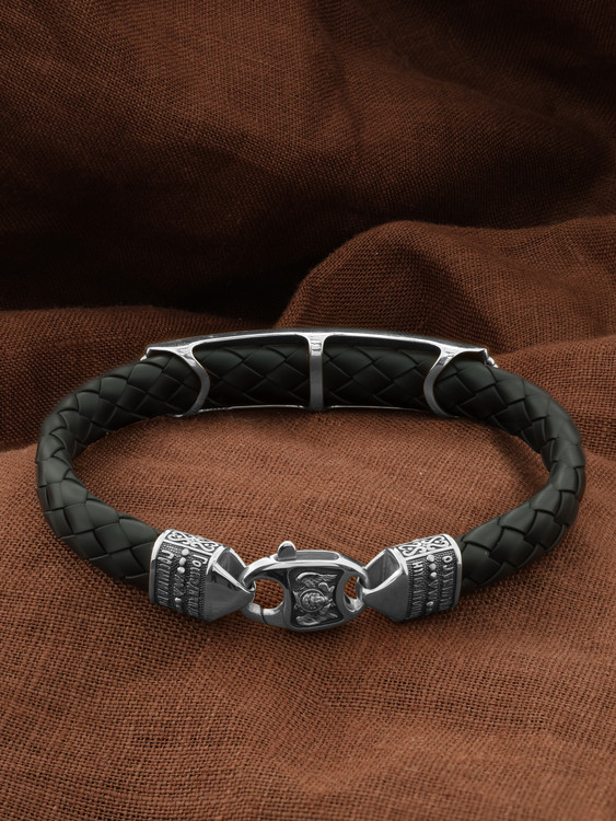 Браслет из белого золота c шнурком