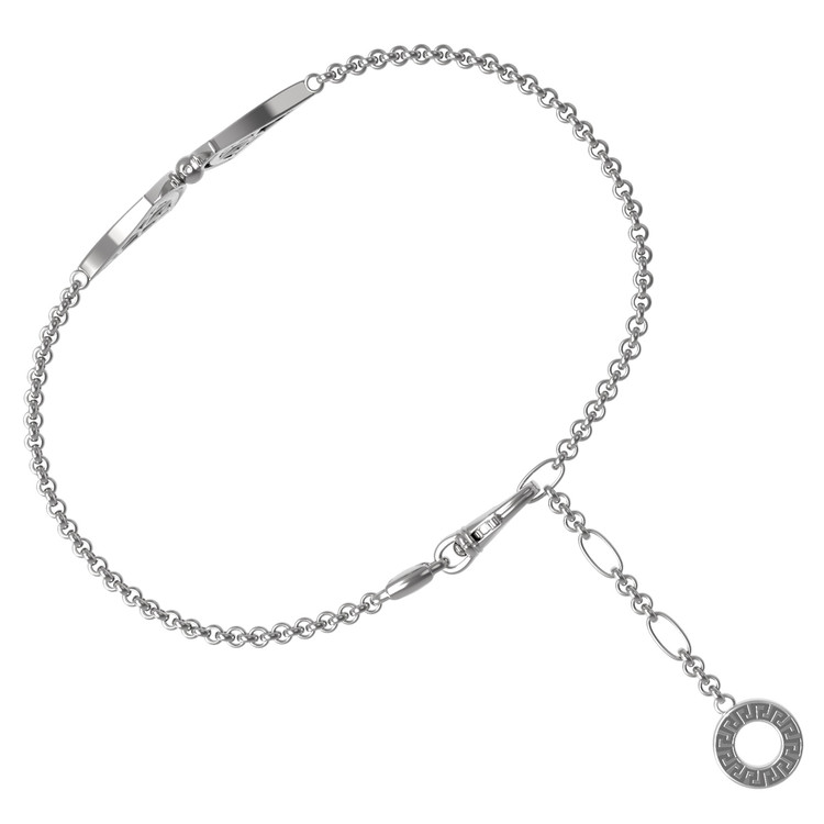 Браслет из белого золота c бриллиантами и лазуритом