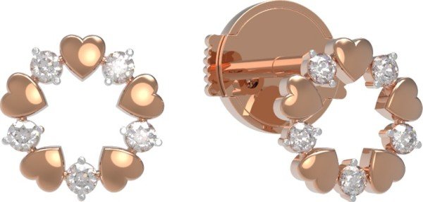 Серьги из золота 585 пробы c бриллиантами