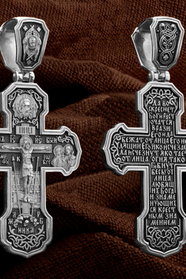 Крест из белого золота