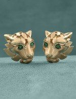 Серьги из золота c изумрудом