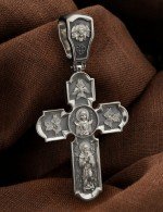 Крест из белого золота 585 пробы