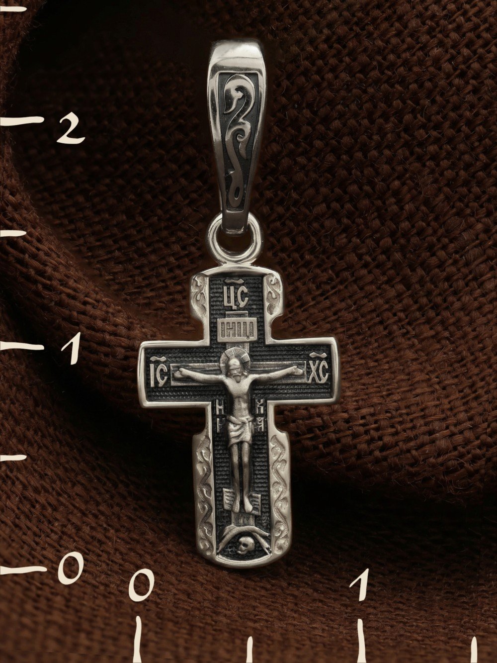 Крест из белого золота