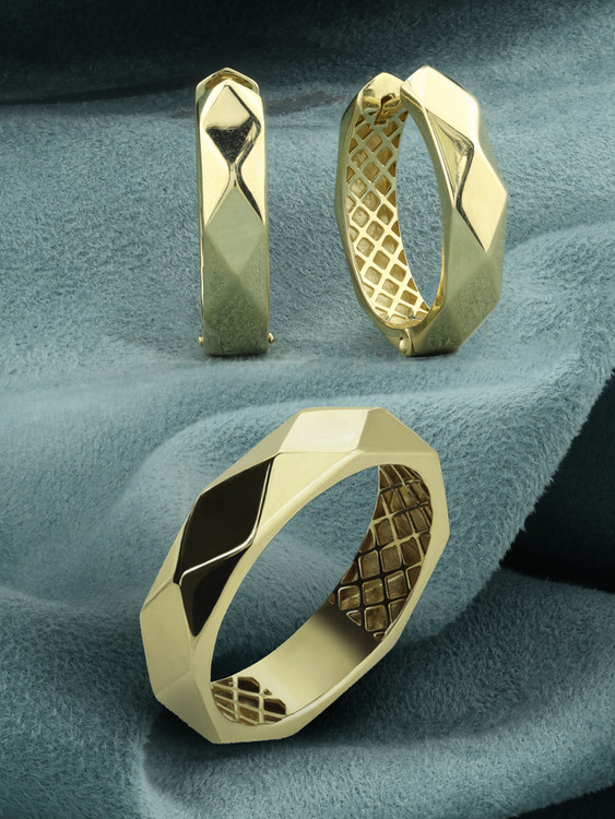 Серьги из лимонного золота