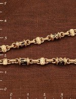 Цепь из лимонного золота 585 пробы c ониксом
