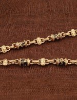 Цепь из золота 585 пробы c ониксом