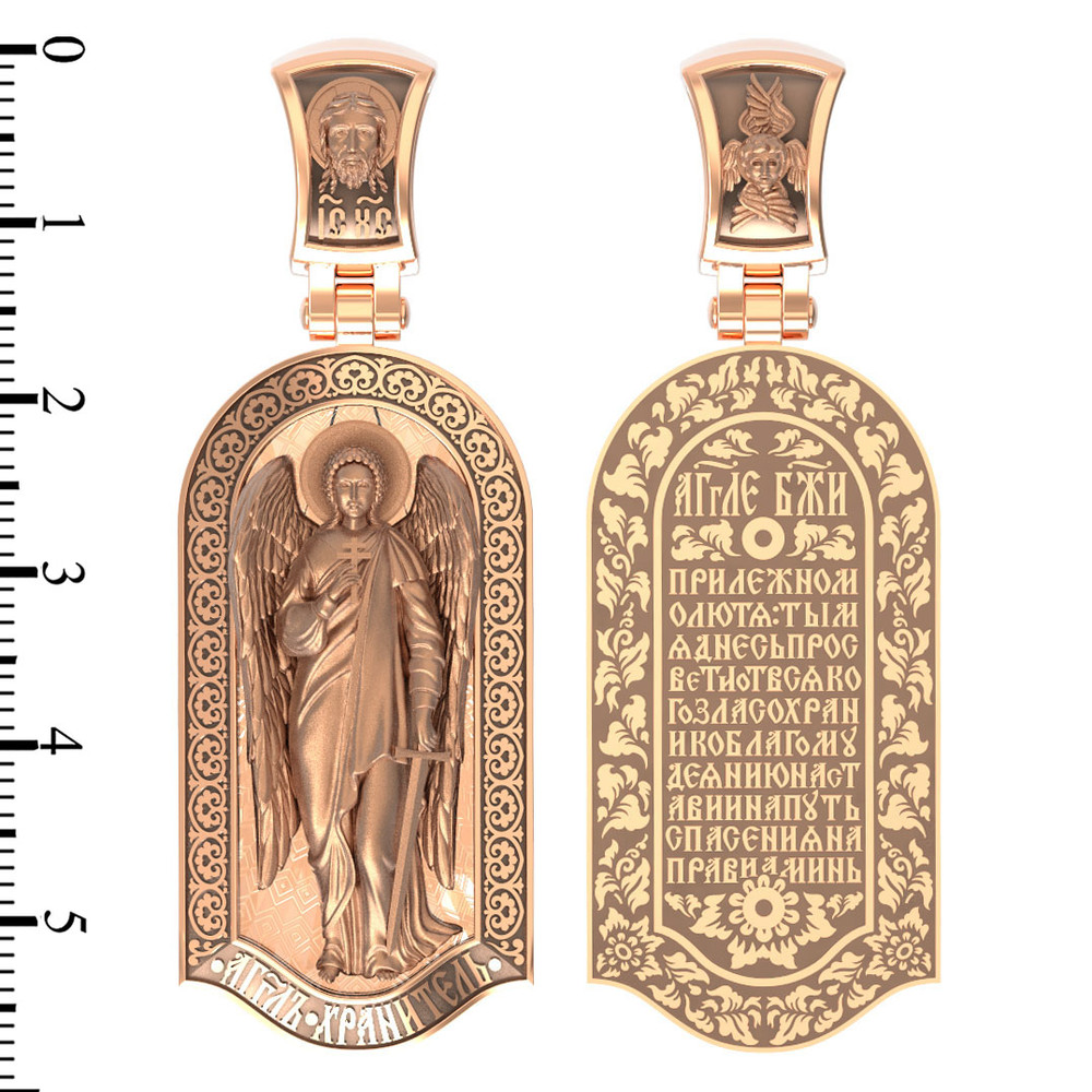 Образок из золота c эмалью