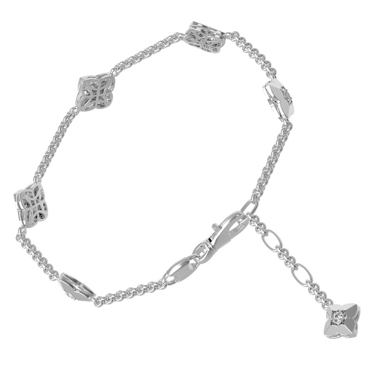 Браслет из белого золота c бриллиантами