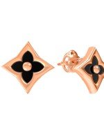 Серьги из золота 585 пробы c ониксом
