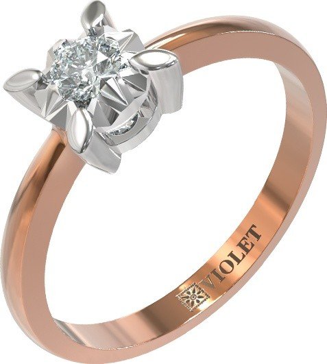 Кольцо из золота c бриллиантами