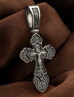 Крест из белого золота 585 пробы
