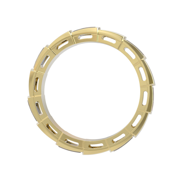 Кольцо из лимонного золота c перламутром