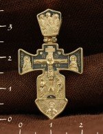 Крест из лимонного золота 585 пробы