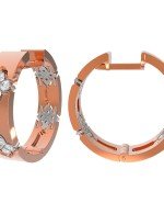 Серьги из золота 585 пробы c бриллиантами