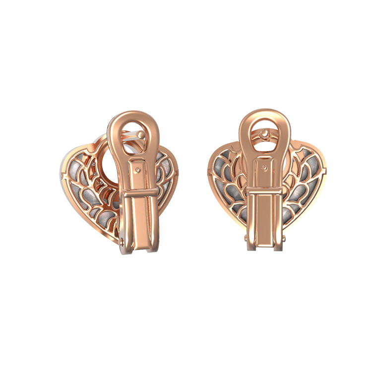 Серьги из золота c бриллиантами и перламутром