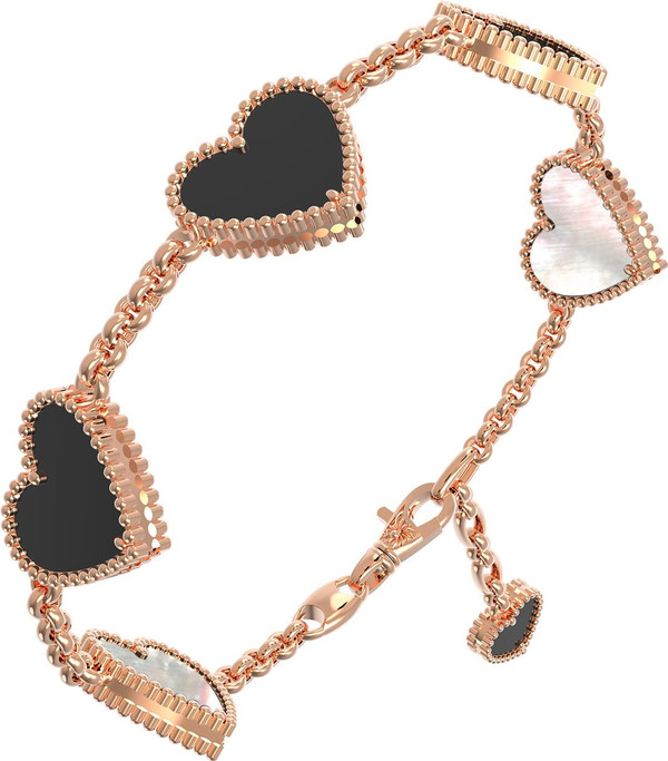 Браслет из золота c ониксом и перламутром