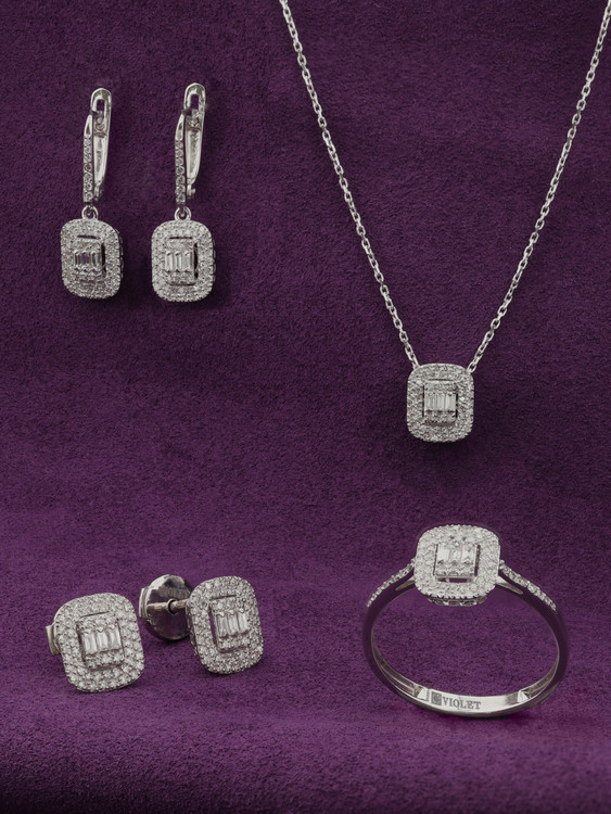 Колье из белого золота c бриллиантами