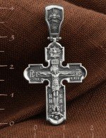 Крест из белого золота 585 пробы