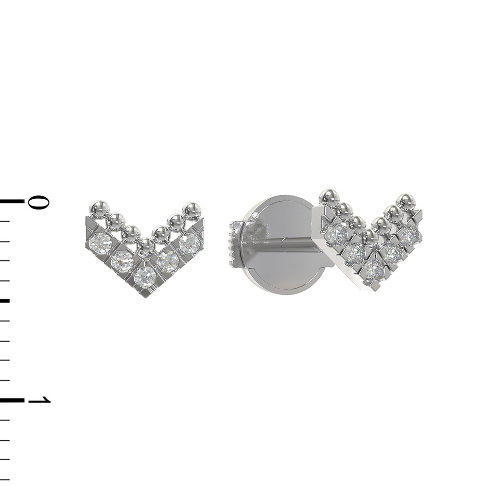 Серьги из белого золота c бриллиантами