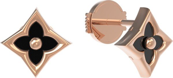 Серьги из золота 585 пробы c ониксом