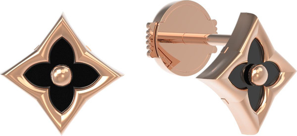 Серьги из золота c ониксом