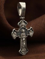 Крест из белого золота 585 пробы