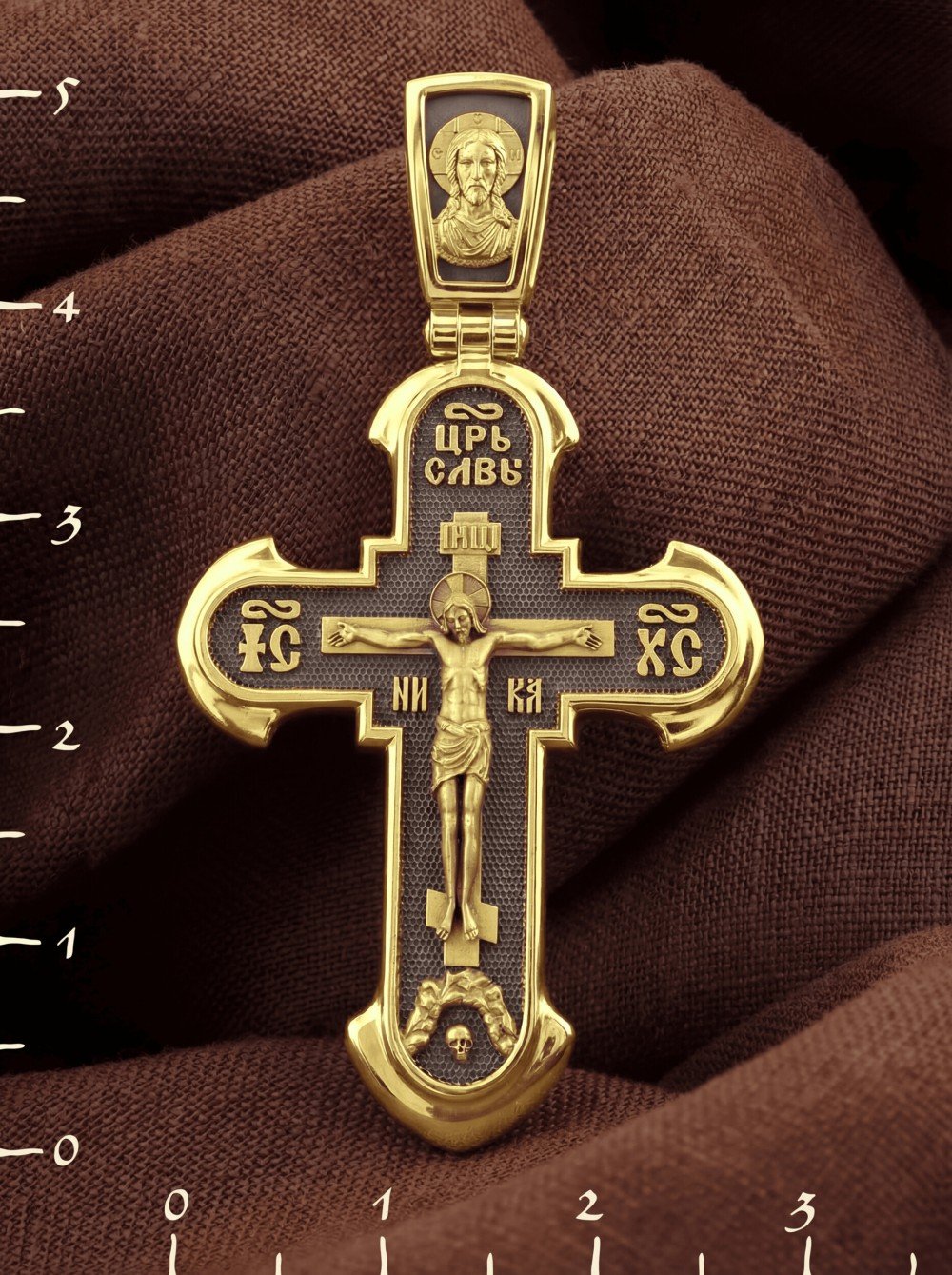 Крест из лимонного золота