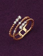 Кольцо из золота 585 пробы c бриллиантами
