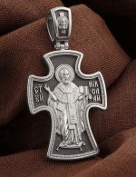Крест из белого золота 585 пробы