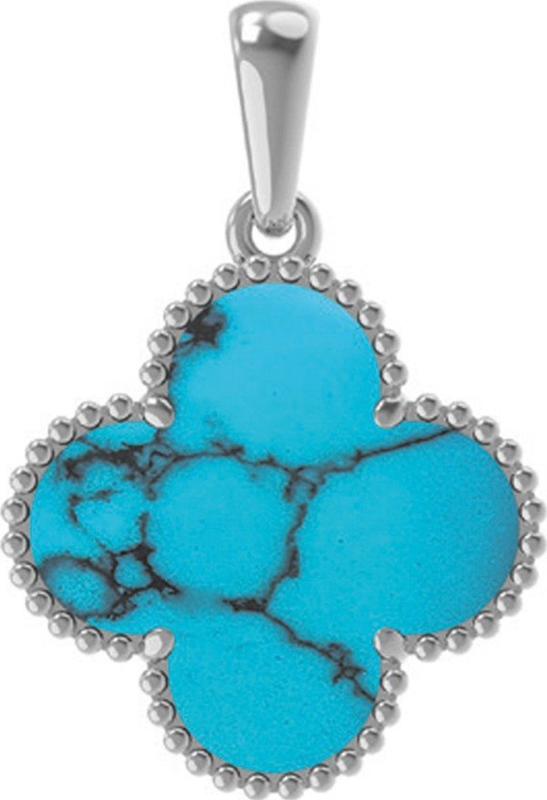 Подвеска из белого золота c бирюзой