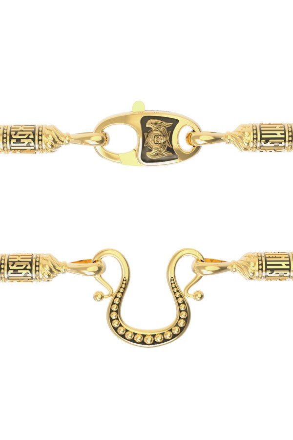 Шнурок шёлковый из лимонного золота c шёлковым шнурком