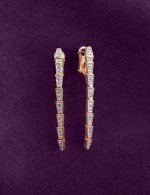 Серьги из золота 585 пробы c бриллиантами
